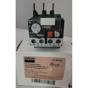DAYTON 6ECC0 Overload Relay 2.50 to 4A Class 10 3P